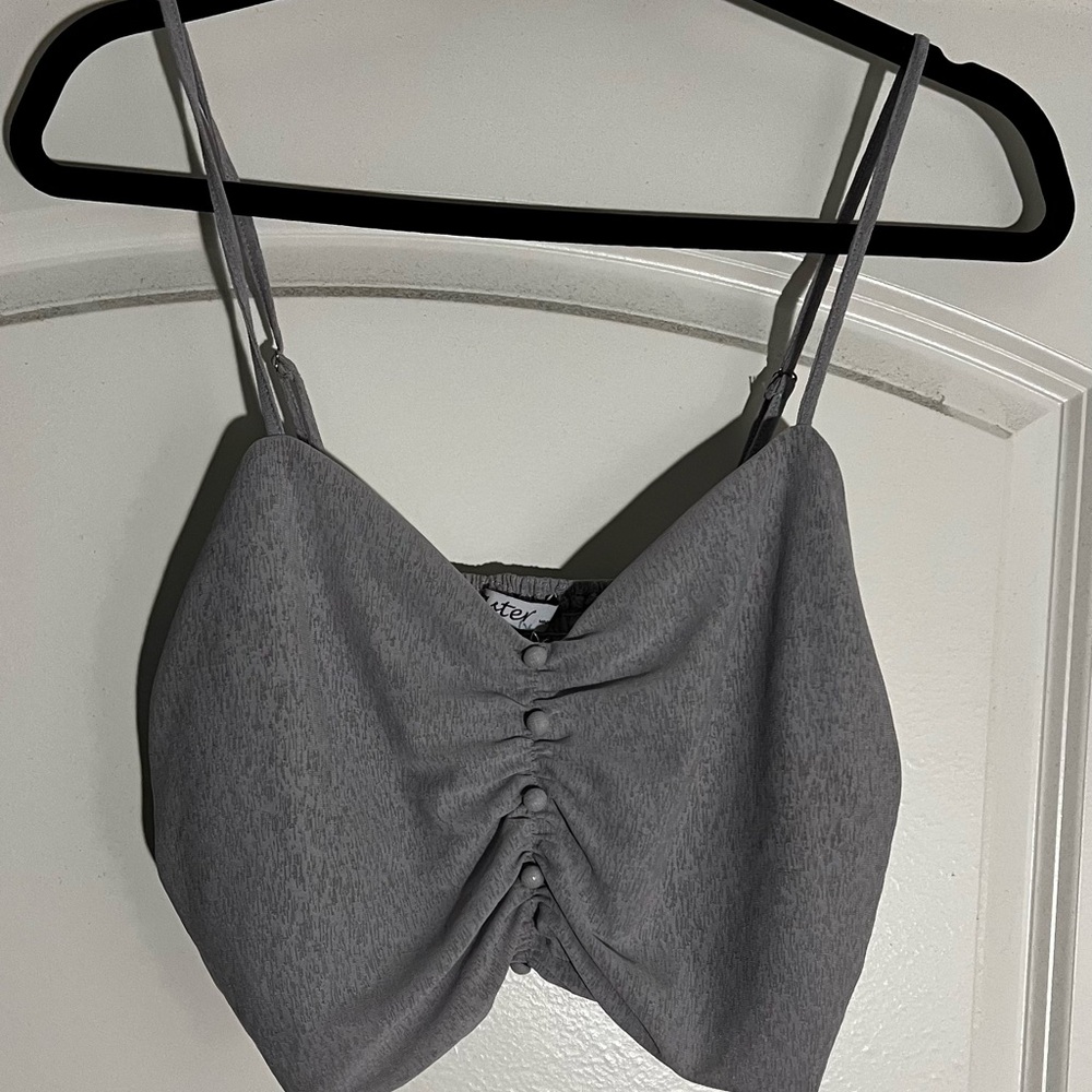 Cute Grey Crop Top